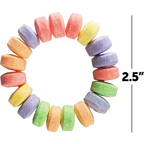 Fruit-Flavored Stretchable Candy Bracelets – 12 Individually Wrapped Pieces – Party Favors, Piñata Fillers & Fun Treats for Kids